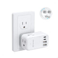 TROND Cruise Power Strip with 360 Rotating Plug, Cruise Ship Essentials No Surge Protector with 4 USB Outlets, Compact for Carnival, Princess, Norwegian, MSC & Major Ship Lines