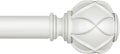 KAMANINA Curtain Rods for Windows 66 to 120 Inch, 7/8 Inch White Heavy Duty Curtain Rod 32 to 120 (2.6-10ft), Adjustable Decorative Drapery Rods with Netted Texture End