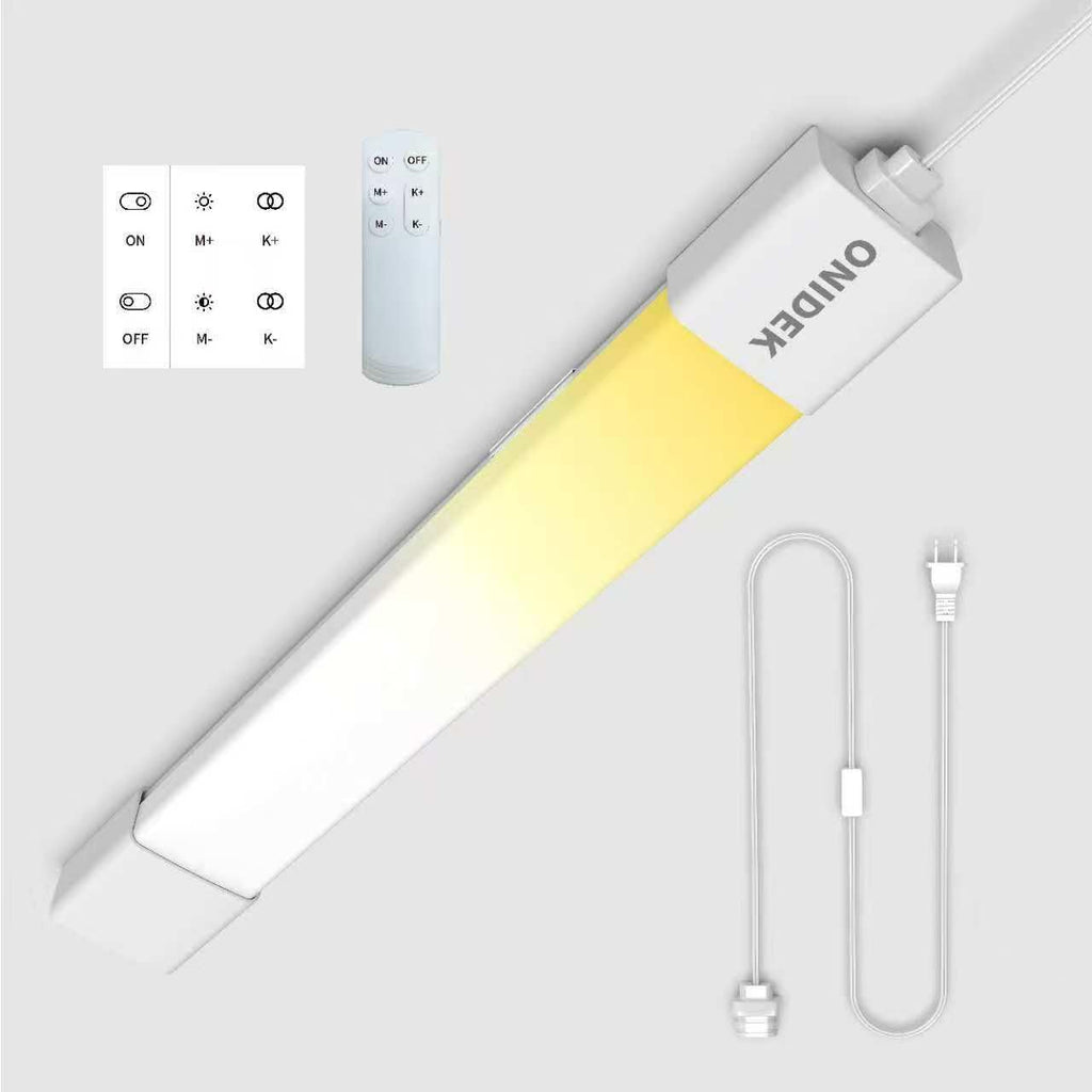 Under Cabinet Lights with Plug. 2700K-6500K Dimming and Color. with Wireless Control Panel and Remote Control.36W 3600LM for Garage, Kitchen, Bathroom, Closet, Office (45 inch)
