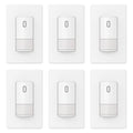 ELEGRP Matte White Single Pole Occupancy Motion Sensor Light Switch, Need Neutral Wire, 120° Sensor Coverage PIR Infrared Motion Activated, for CFL/LED/MLV/INC/HAL/Fan, UL, 6 Pack