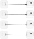 Refrigerator Lock, Heavy Duty Fridge Lock, Combination Lock for Refrigerator Cabinets, Drawers, Safety Lock, Easy Install No Keys Needed (White-4Pack)