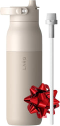LARQ Bottle Swig Top 23oz - Insulated Reusable Stainless Steel Water Bottle With Built-In Silicone Handle | BPA Free | For Sports, Gym, and Travel | Mojave Dune