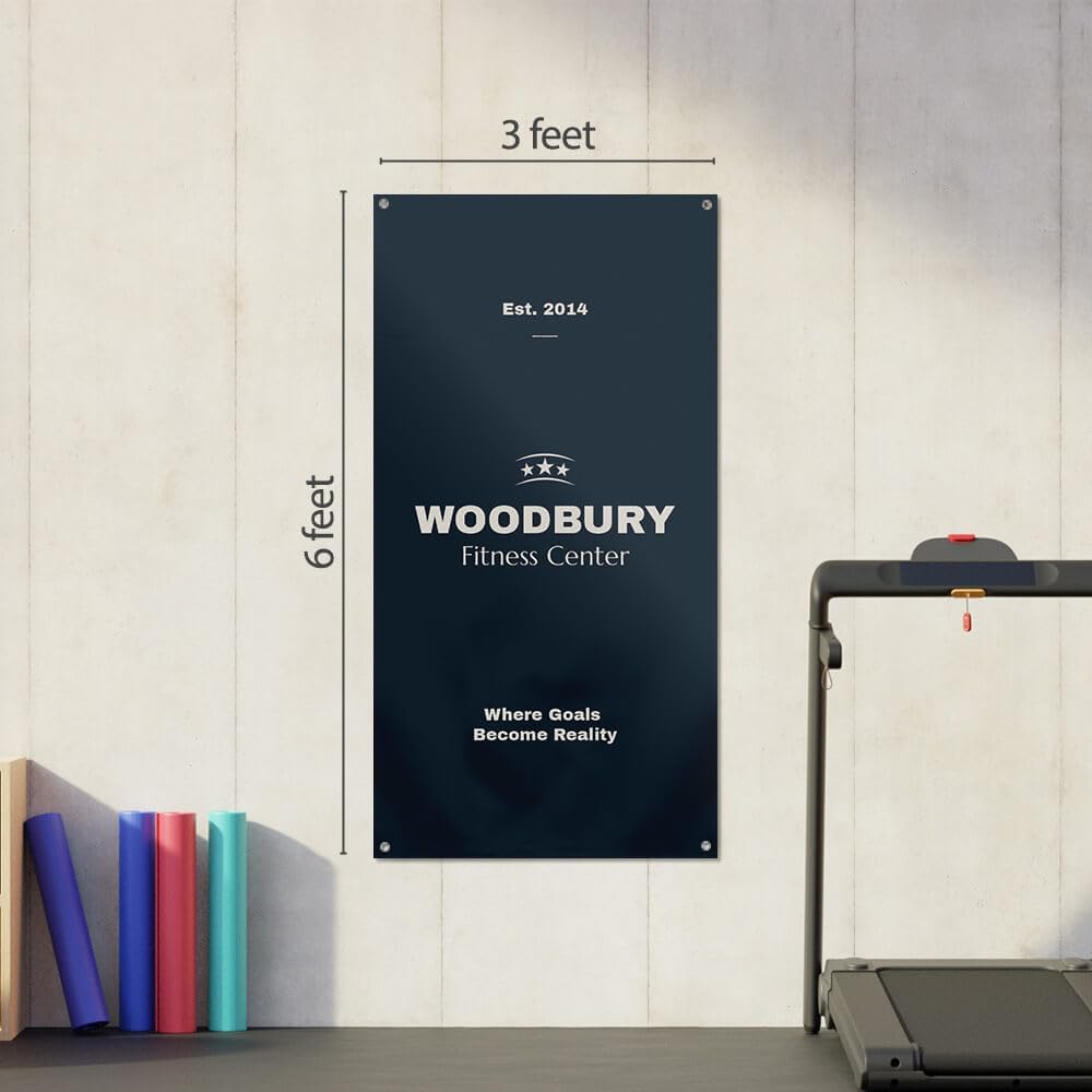 Staples Custom Scrim Vinyl Banner - 36W" x 72L" Quote Banner with 4 Grommets - Durable Outdoor Sign for Events, Promotions, and Business Advertising (Palms)