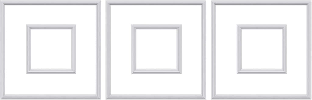 3 PCS Premade Wainscoting Panels Accent Wall Panels for Interior Wall Decor Easy DIY Build and Batten Chair Rail & Picture Frame Door Decor (20 x 20 + 10 x 10in)