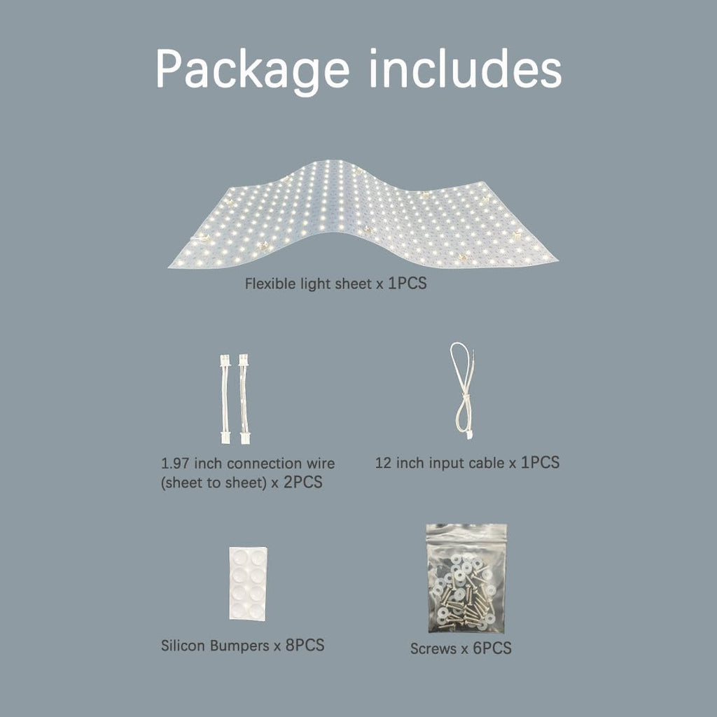 1-Pack LED Backlight Sheet 24V 36W 6000K White, 19.3X9.6 inches Each Unit, Dimmable Flexible LED Panel Sheet for Backlit Translucent Stone/Marble/Onyx/Quartz Countertops Walls