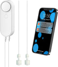 WiFi Water Level Detector with Dual Probe, Smart High/Low Water Level Sensor Alarms, Detached 16.4FT Detection Line, Left and Right Dual Alarms, Remote App Monitoring, Dual Alerts, AAA Battery Powered
