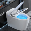 Luxury Smart Toilet with Foam Shield Auto-Open/Close Lid,One Piece Bidet Toilet Heated Seat for Bathrooms, Multiple Cleaning Modes,Aromatic Spray,Air Purification,Smart Foot Sensor