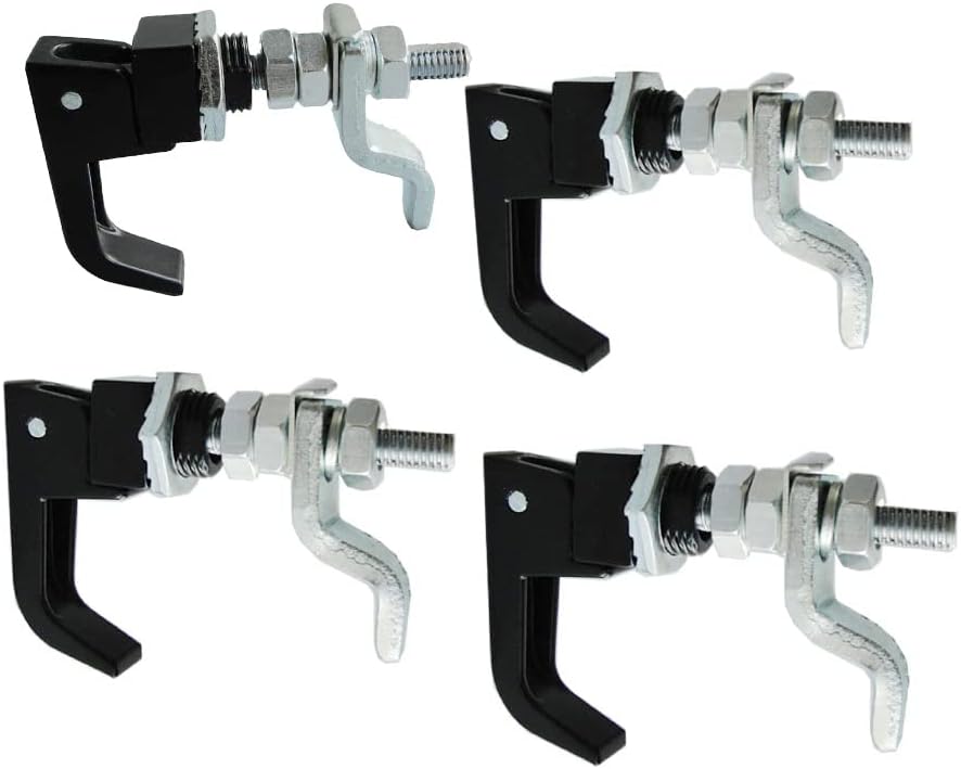 4PCS Lift and Turn Latches and Compression Latch, Adjustable Grip Handle Rotation 360 Black