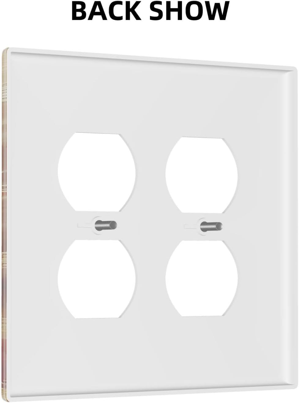 Decorative Outlet Covers Golden Leaf Red Peony Flowers Floral 2 Gang Wall Plate Cover Double Duplex Receptacle Two Switch Light Switch Cover Plate Jumbo Dual Faceplate