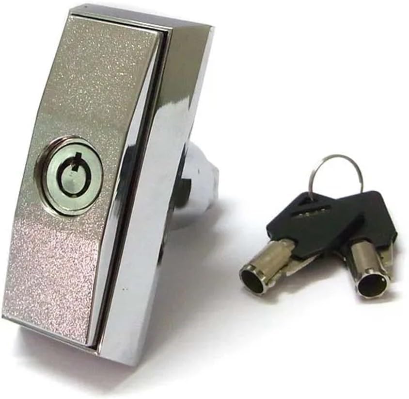 Zinc Alloy T-type Lock, Vending Machine Lock, T-Type Water Vending Machine Lock with Key for Arcade Snack Car Wash Machines