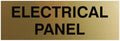 All Quality Basic Electrical Panel Sign - Fire Regulation Safety Compliance Sign - Brushed Gold - Large (1 Pack)