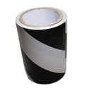 GGR Supplies SST-618C Black & White Hazard Warning Safety Stripe Tape: 6" in. Wide x 18 yds.