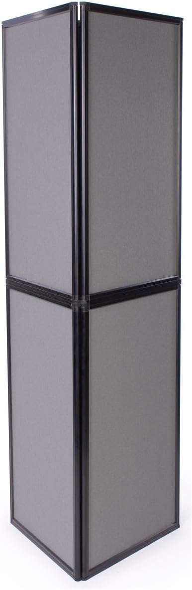 Panel Displays, 6 Panels - Grey Hook & Loop Receptive Fabric - 70-7/8" Tall