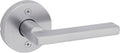 Kwikset Halifax Dummy Door Handle, Single Sided Round Lever for Closets, French Double Doors, and Pantry, Satin Chrome Non-Turning Reversible Interior Push/Pull Lever, with Microban Protection