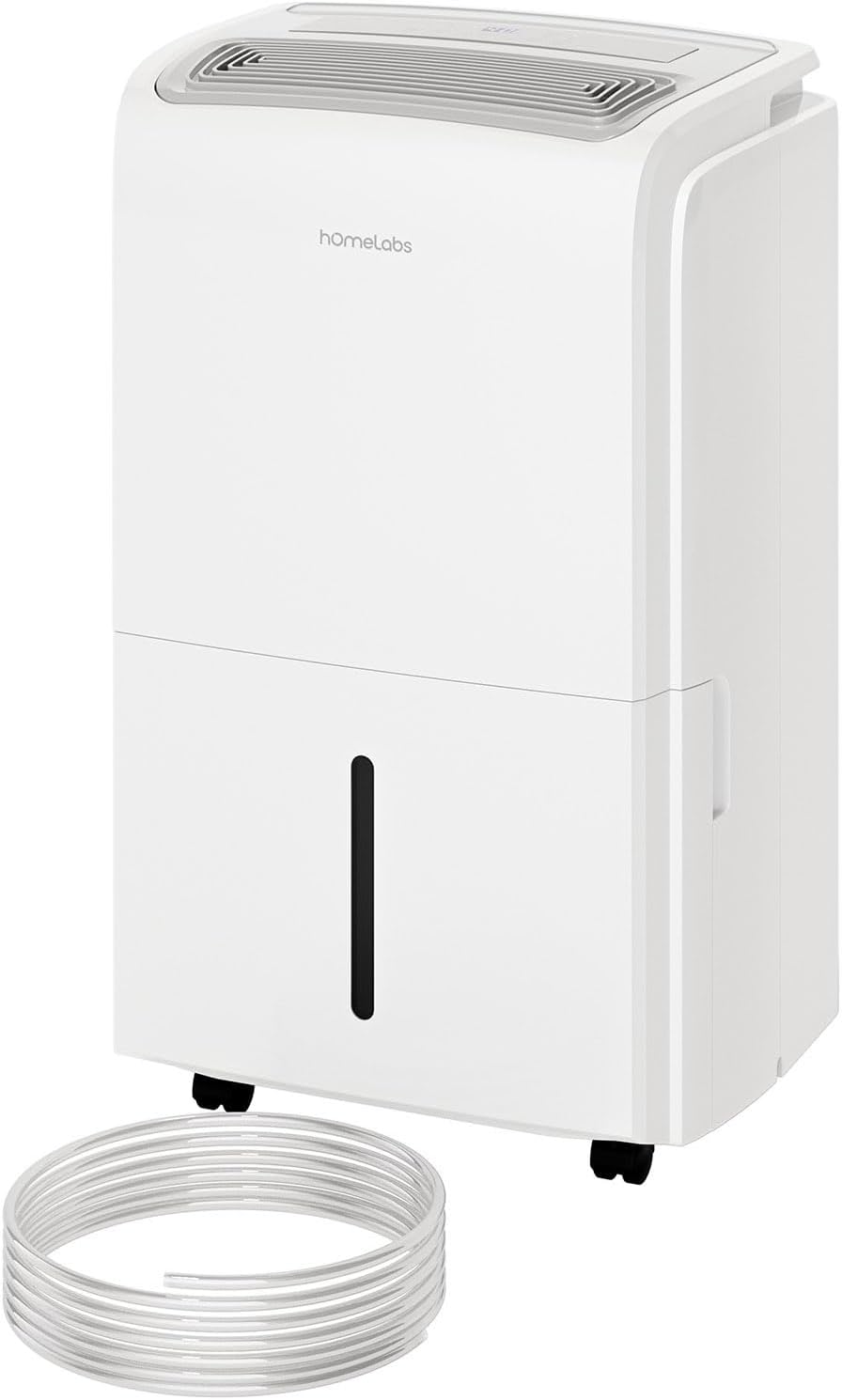 hOmeLabs Dehumidifier for Home, Office, Basements with Powerful Moisture Removal, Humidity Control, Auto Shut-off, Quiet Operation - 6,000 Sq Ft Rooms (40 Pint MAX 104 Pint at 95°F, 90% RH) with Pump