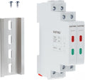 2Pcs C45 DIN Rail Mount Indicator Light, 2 LED Indicator Light, 110 VAC/DC Signal Lamp, with 80 mm DIN Rail & Screws, Ideal Light for Indicating Circuit Status, CE (Red, Green)