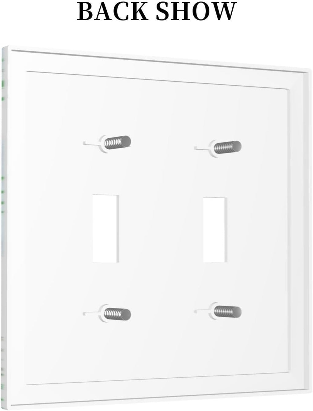 Beach Nautical Starfish Scallop Coral Conch Decorative Switch Plates 2 Gang Double Toggle Outlet Light Switch Cover Wall Plate Electrical Faceplate for Bathroom Home Decor