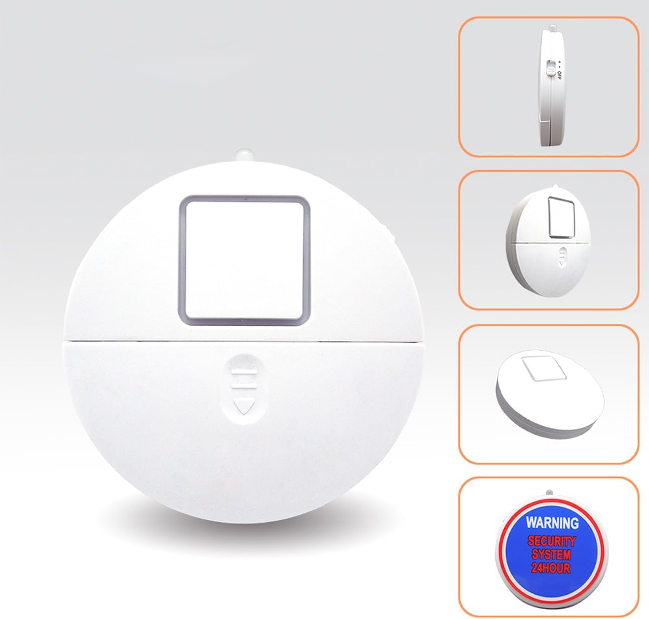 EVA LOGIK Modern Ultra-Thin Window Alarm with Loud 120dB Sound and Vibration Sensors Compatible with Virtually Any Window, Glass Break Alarm Perfect for Home, Office, Dorm Room- 8 Pack