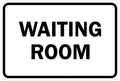Signs ByLITA Classic Framed Waiting Room (White) - Large 2 Pack
