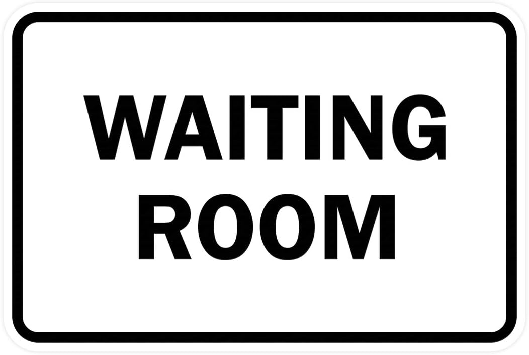 Signs ByLITA Classic Framed Waiting Room (White) - Medium 2 Pack