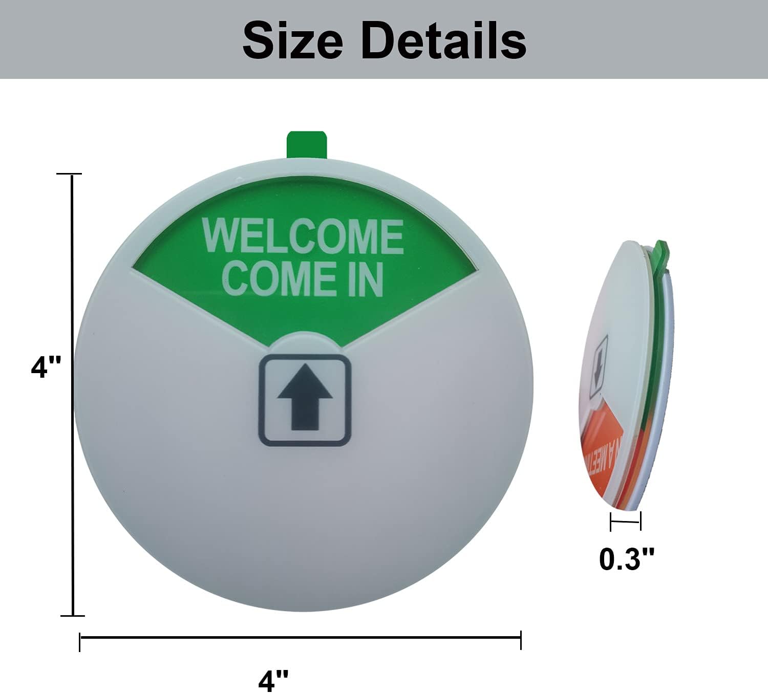 Privacy Sign,Out of Office/Please Come In/In a Meeting/Office/Conference Sign with Strong Adhesive Tape, 4 x 4 x 0.3 Inch Acrylic (White-6 Pack)