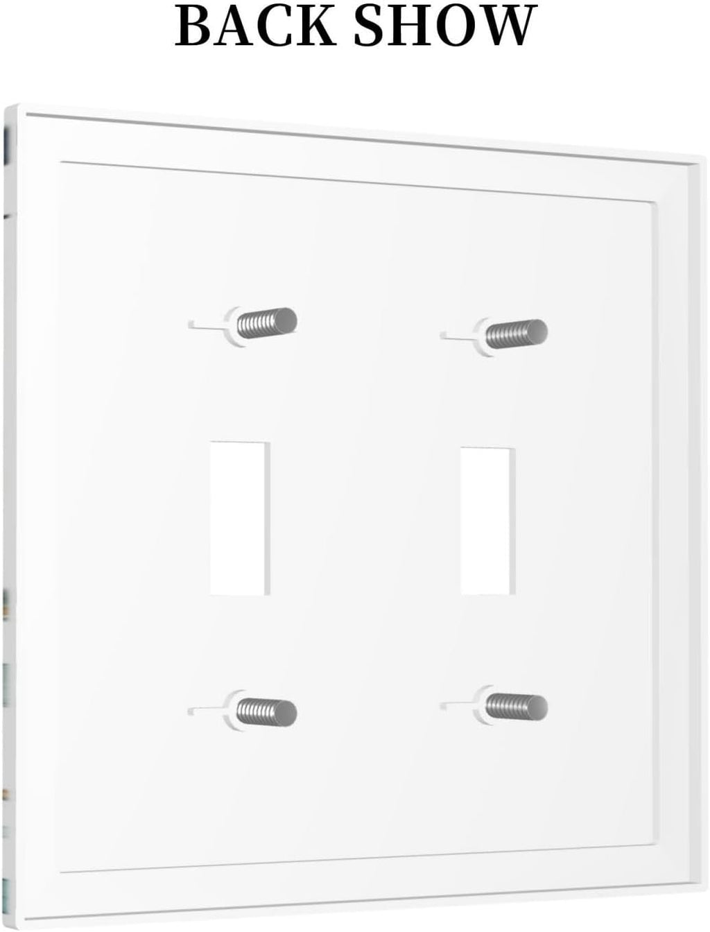 Decorative Light Switch Cover Plate Eucalyptus Leaf Geen Sage Leaves 2 Gang Outlet Covers Double Toggle Wall Plates for Electrical Outlets Switch Plate Covers Faceplate for Bedroom Home Decor