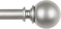KAMANINA Long Curtain Rods for Windows 72 to 144 Inches, Silver Curtain Rod 32 to 144 Inches (2.6-12ft), 7/8 Inch Decorative Drapery Rods with Round Finials