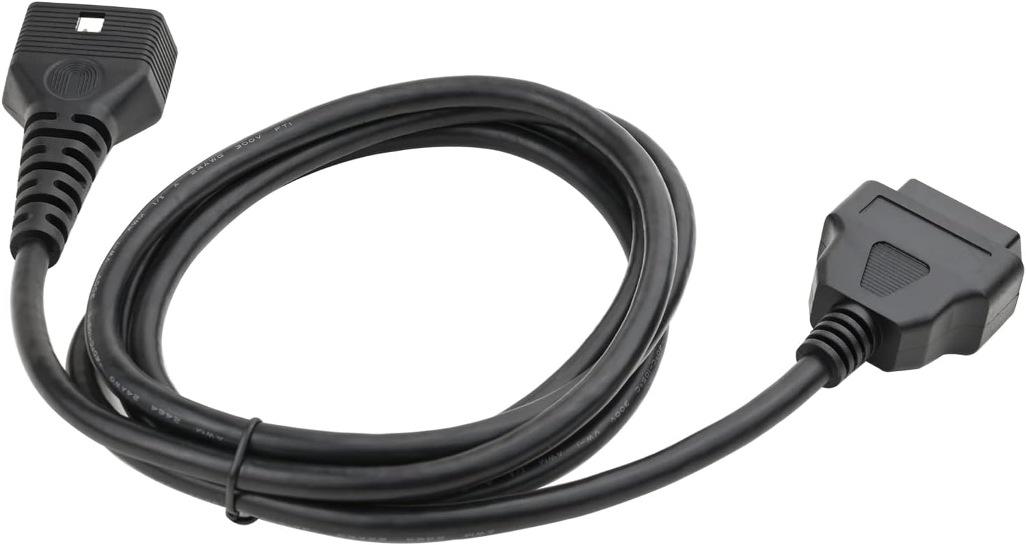 iKKEGOL Full 16 Pin OBD2 OBD II Male to Female Extension Cable Cord Diagnostic Tool Adapter for Auto Car Vehicle Truck 24V All OBD2 Port Plug Connector 24AWG (1M/3.3FT)