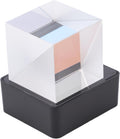 LED Holographic Crystal Cube, 3D Photo Display Smart Weather Digital Clock with GIF Animation Library, for Desk Car Decoration Home Office
