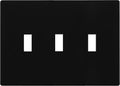 ENERLITES Screwless Triple Toggle Switch Wall Plate, Child Safe Light Switch Cover, Standard Size 3-Gang 4.68" x 6.53", Unbreakable Polycarbonate Thermoplastic, UL Listed, SI8813-BK, Glossy, Black