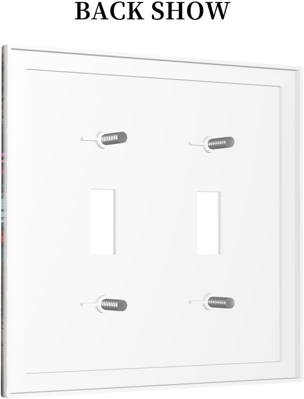 Decorative Switch Plates Hip Hop Street Graffiti Flame Car 2 Gang Double Toggle Outlet Light Switch Cover Wall Plate Electrical Faceplate for Bedroom living Room Decor