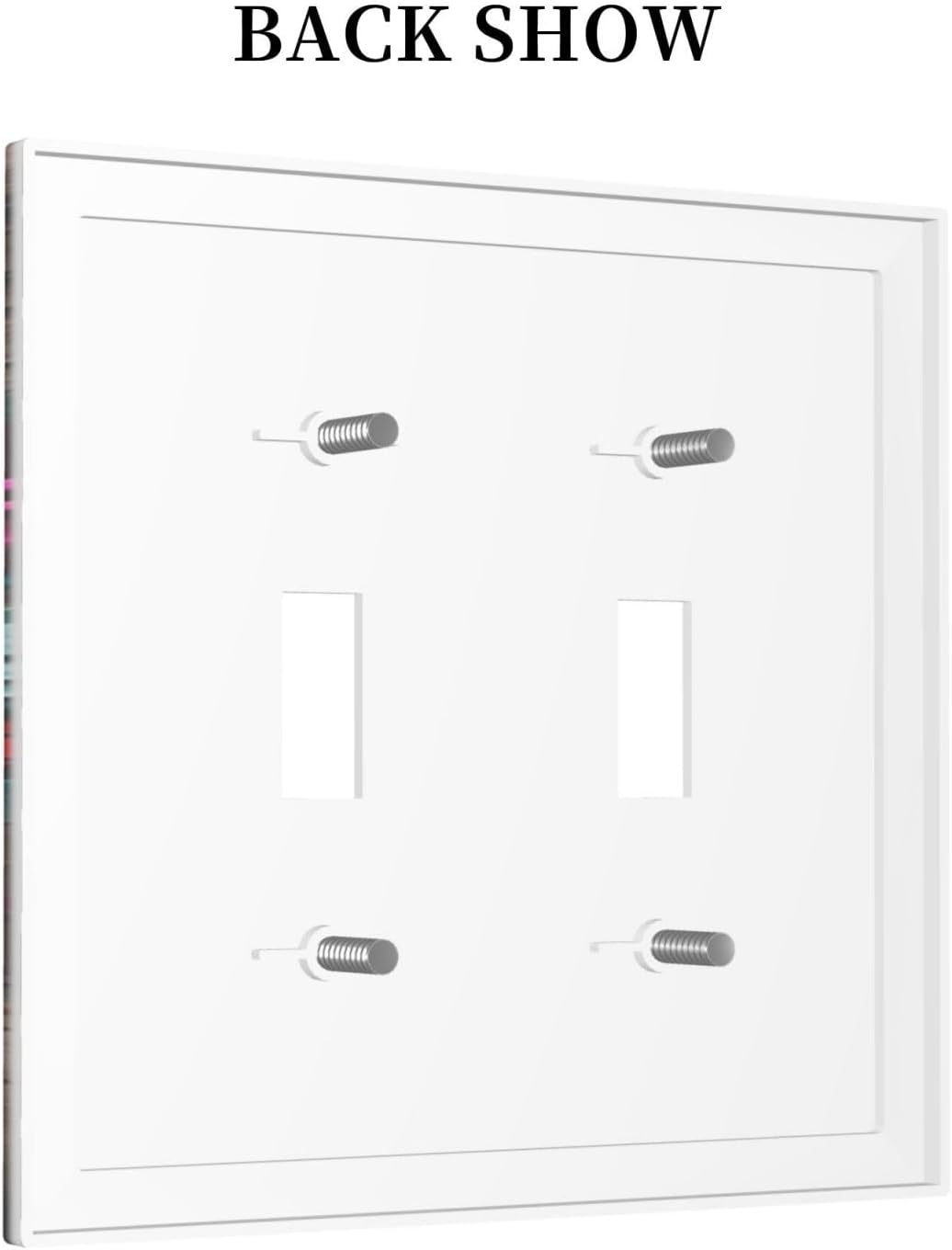 Decorative Switch Plates Hip Hop Street Graffiti Flame Car 2 Gang Double Toggle Outlet Light Switch Cover Wall Plate Electrical Faceplate for Bedroom living Room Decor