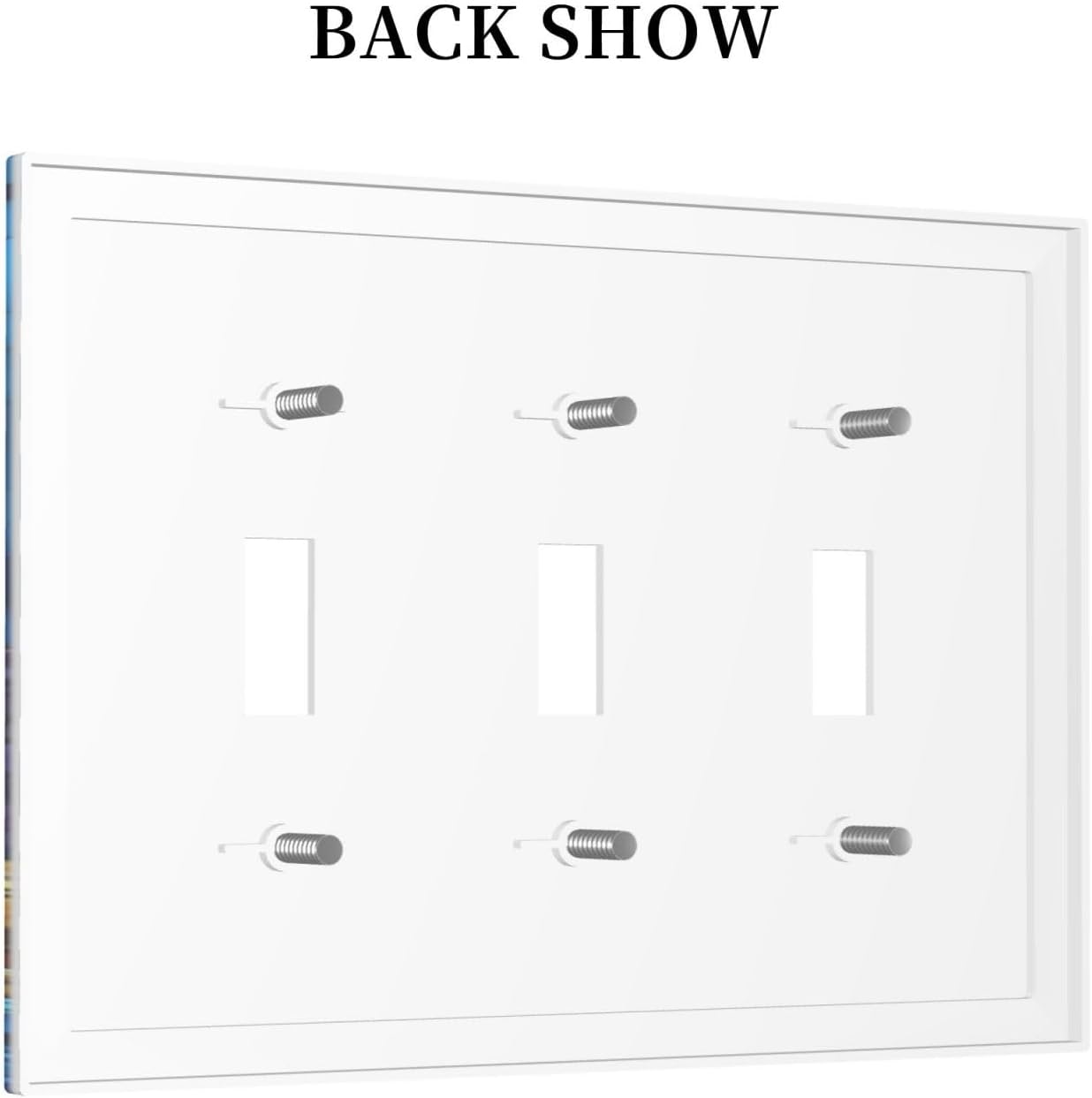 Decorative Switch Plates Nautical Sea Turtle Coral Jellyfish 3 Gang Wall Plate Triple Toggle Light Switch Cover Faceplate Electrical Wall Panels For Kids Room Nursery Decor