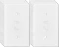 Decorator Wall Plate Toggle Light Switch Plate Outlet Cover,Unbreakable Polycarbonate Thermoplastic, White (10-Pack, Single Toggle-White)