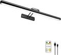 24.4" Wireless Picture Lights, Rechargeable Battery Art Display Light with Remote Control, Dimmable/Timer Off Dartboard Light, 3 Lighting Modes Full Metal Painting Display Lights (Black-1Pack)