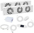 Smart Radiator Fan Heater with 3 Quiet Cooling Fans, Automatic Thermostat Control, Energy-Efficient Warm Air Circulation, Compatible with 50-120cm Radiators, Temperature Display
