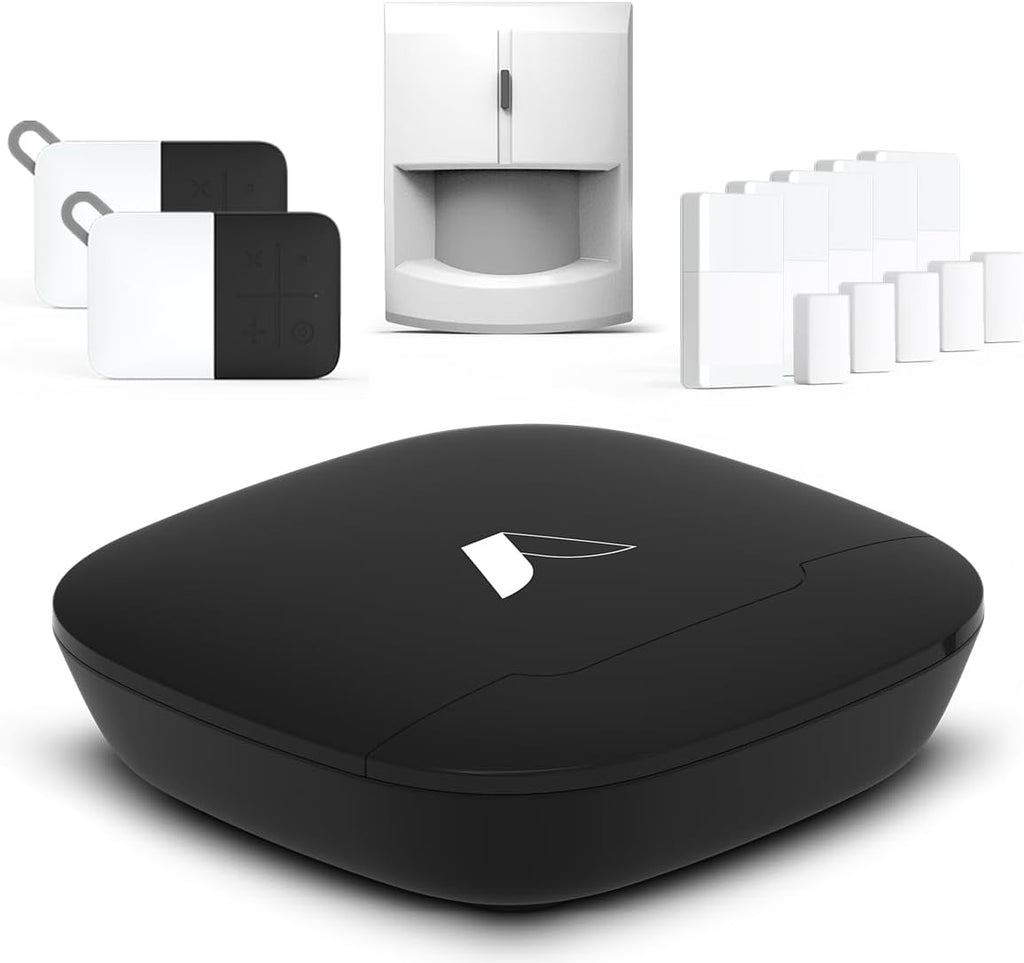 Abode 9 Piece Wireless Security System – Expandable to Protect Your Whole Home - Easy DIY Installation - Optional Professional Monitoring - Compatible with Alexa & Google Assistant