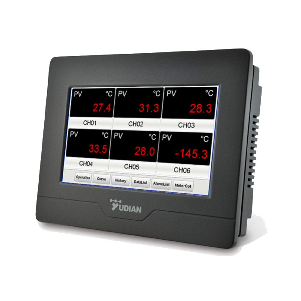 7-Inch Touch Screen 6-Zone Temperature Indicator/Panel Meter