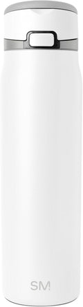 Simple Modern Mesa Loop Water Bottle with Covered Straw and Handle | 30oz Cup Holder Friendly Insulated Stainless Steel Bottles for Travel, Sports and School | Winter White