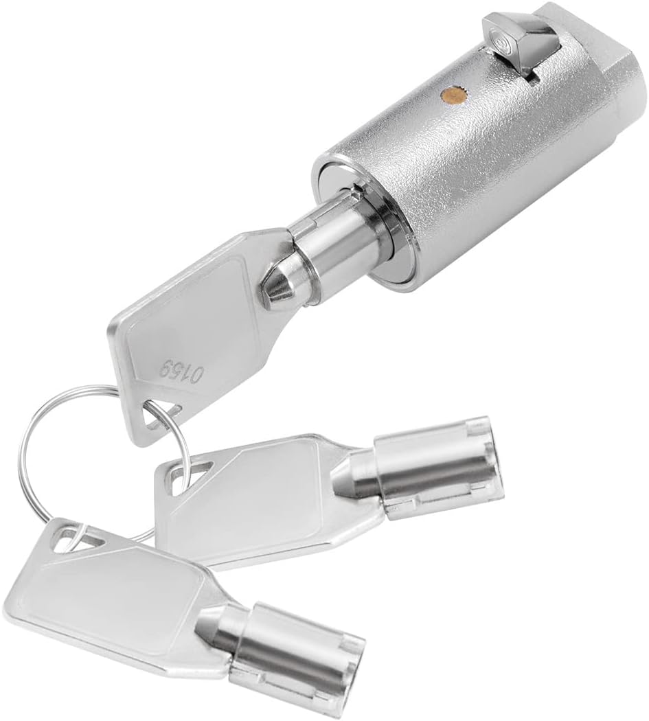 Tubular Key Lock for Vending Machines - Vending Machine Locks Keyed Alike, 3Pcs Keys, Zinc Alloy, Chrome (5 Pack)