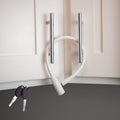 Urban August Child-Proof Refrigerator Lock for Kids & Adults - Lock for French Door Fridge and Cabinet (Regular, White - 2 Pack)