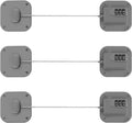 Refrigerator Lock, Heavy Duty Fridge Lock, Combination Lock for Refrigerator Cabinets, Drawers, Safety, Easy Install No Keys Needed (Grey-3Pack)