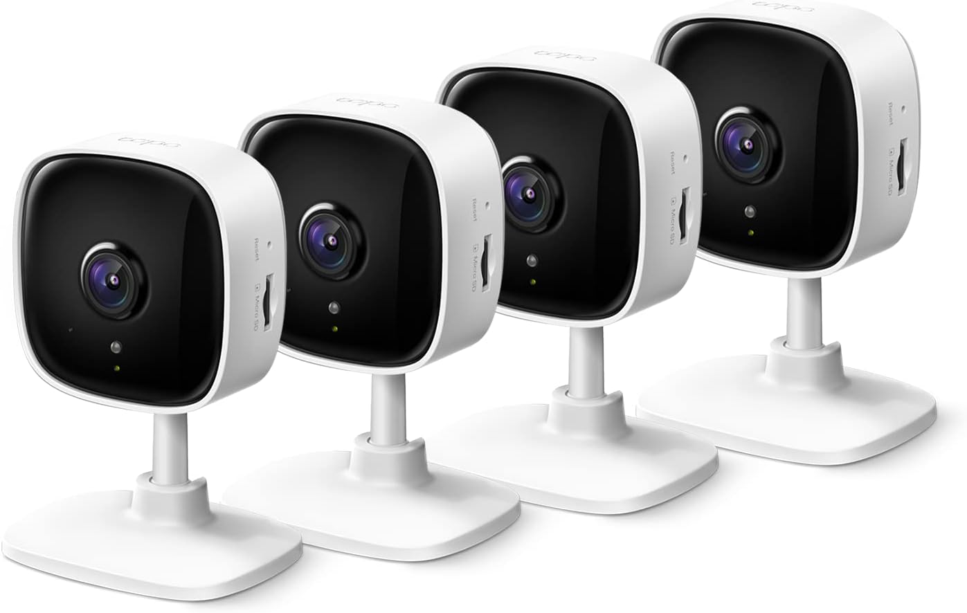 Tapo TP-Link 2K Security Camera for Baby Monitor, Dog Camera w/Motion Detection, 2-Way Audio Siren, Night Vision, Cloud&SD Card Storage(Up to 256GB) Works w/Alexa & Google Home, 4-Pack C110P4