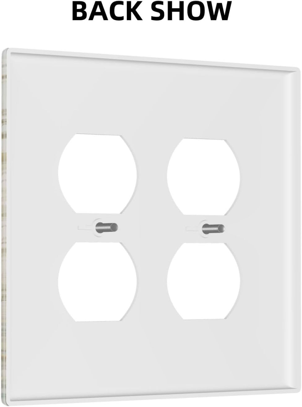 White Wildflowers Daisy Vintage Floral Outlet Covers 2 Gang Double Duplex Decorative Light Switch Covers Electrical Wallplates Socket Faceplate for Bed Room Living Room Decor