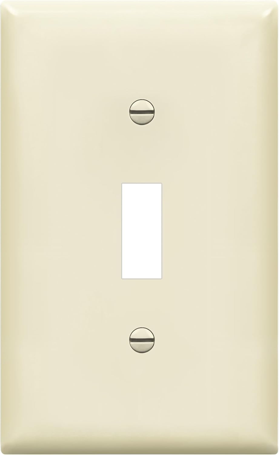 ENERLITES Toggle Switch Wall Plate, Gloss Finish, Size 1-Gang 4.50" x 2.76", Unbreakable Polycarbonate Thermoplastic, 8811-LA, Light Almond, Standard