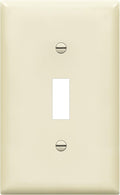 ENERLITES Toggle Switch Wall Plate, Gloss Finish, Size 1-Gang 4.50" x 2.76", Unbreakable Polycarbonate Thermoplastic, 8811-LA, Light Almond, Standard