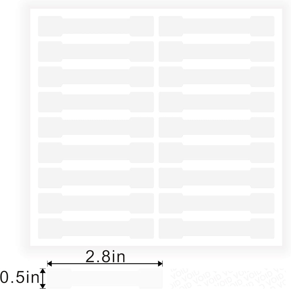 Transparent Blank Tamper Evident Labels Crystal Clear Sealing Package Seal Self Adhesive Security Warranty Void Tamper Proof Stickers (500pcs Bone)