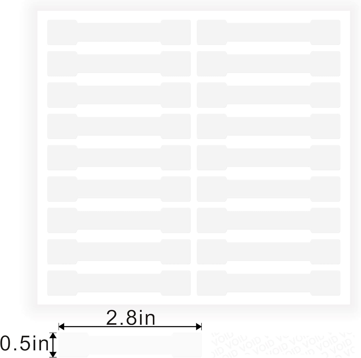 Transparent Blank Tamper Evident Labels Crystal Clear Sealing Package Seal Self Adhesive Security Warranty Void Tamper Proof Stickers (500pcs Bone)