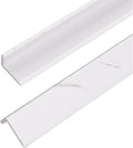 OUZUGIE 8-Pack 57 Inches, WPC Slat Wall Panel Trim,Corner Guard for Low Grille (White)