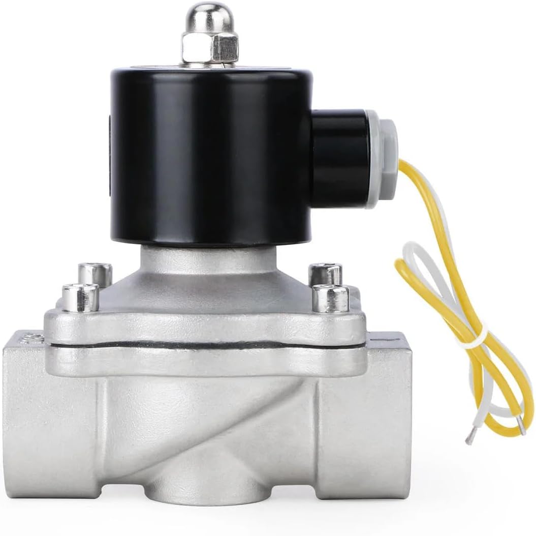 U.S. Solid 1 inch Stainless Steel Electric Solenoid Valve 110VAC Normally Closed Air Water